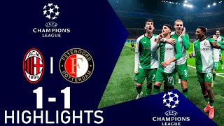 Milan vs Feyenoord | 1-1 | Samenvatting | Champions League 2024-25