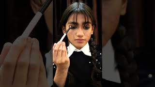 Wednesday Addams Makeup Tutorial #wednesdayaddams #jennaortega #shorts #trending