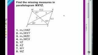 Viewer Challenge: Parallelogram Angles & Diagonals