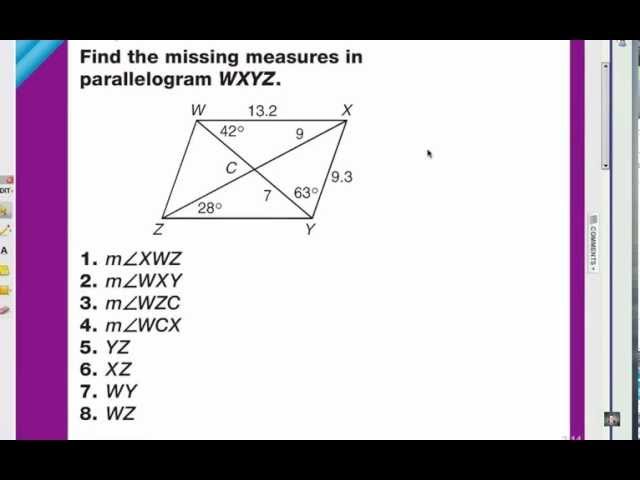 How To Find The Missing Angles Of A Rhombus - Therefore, The Measure Of ...