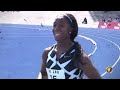 the women s 100m shelly ann fraser pryce destroyed the feild 2025 season