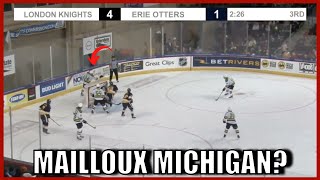 Logan Mailloux Scores a Michigan for his Hattrick
