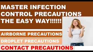 EASY WAY TO MASTER INFECTION CONTROL PRECAUTIONS| Airborne droplet and contact precautions