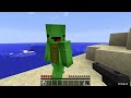 jj and mikey survive in airplane crash in minecraft maizen