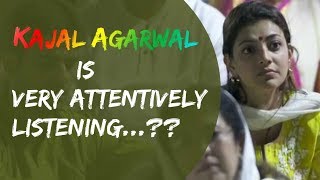 Kajal Agarwal is Very Attentively Listening Sadhguru's Message On Guru Purnima 2018