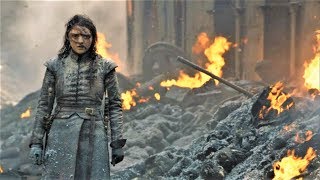 GOT 8x05 Ending Scene Arya in the Battlefield Scene