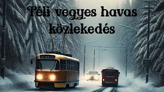 Téli vegyes havas közlekedés