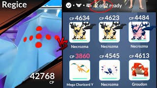 *DUO* Shadow Regice raid with Dusk Mane Necrozma in Pokemon GO.