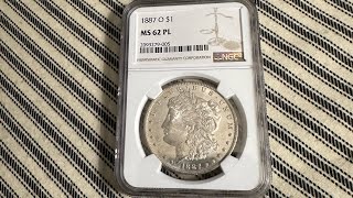 1887-O NGC MS62 PL Morgan Silver Dollar