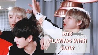 Bts loves to touch each other’s hair / bts helps you sleep 🌹🙊