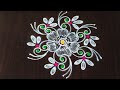 beautiful freehand rangoli design |easy freehand muggulu | #shitalrangolis #muggulu #rangolidesigns