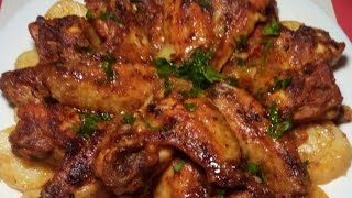 أجنحة الدجاج مع البطاطا في الفرن بتتبيله رائعه ...Ailes de poulet au four avec une superbe marinades