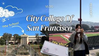 [City College of San Francisco VLOG 🌥🪴] 📓new study table, 📱new phone