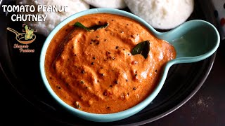 Tomato peanut chutney recipe | Spicy tomato groundnut chutney recipe