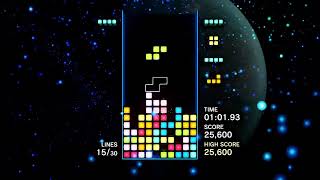 High score in Quick Play at speed level 15 in Tetris® Effect: Connected - PlayStation4