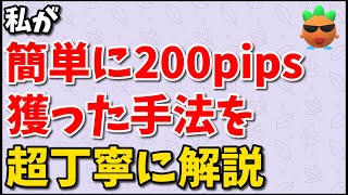 【FX】1トレードで200pips獲るシンプルな手法解説