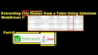 How to Extracting City Names from a Table Using Selenium WebDriver #sdet #interview #java #qa
