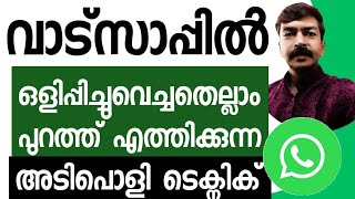 വാട്സാപ്പിലെ എല്ലാ സീക്രട്ട് ഫയലുകളും പുറത്ത് ചാടിക്കാം | Secret hidden files by whatsapp