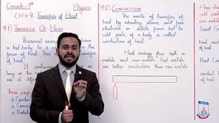 Class 9 - Physics - Chapter 9 - Lecture 1 9.1 Transfer of Heat & 9.2 Conduction - Allied Schools