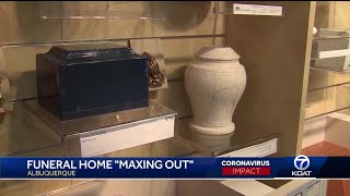 Albuquerque funeral home "maxing out" as pandemic rages on