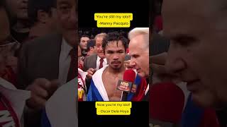 Manny Pacquiao Paying respect to his idol Oscar Dela Hoya #mannypacmanpacquiao #oscardelahoya