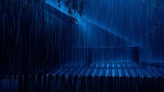 💤 Fall Asleep Fast In 3 Minutes With Torrential Rain On Tin Roof \u0026 Powerful Thunder Sounds At Night