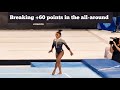 Simone Biles scores HUGE 15,200 on Floor - Highest  7.0 Difficulty - US Championships 2024 Day 1