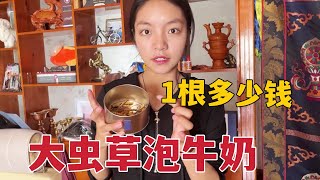 【Lhamo】218 Tibetan girl steals Cordyceps at home and grinds it up to make milk