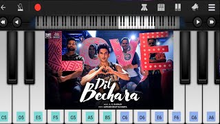 Dil Bechara song piano cover with notes ll Dil Bechara ll Sushant Singh Rajput and Sanjana Sanghi