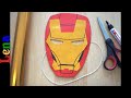 Ironman Maske basteln - How to draw Ironman mask DIY - как сделать маску железного человека