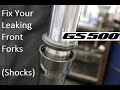 How To Service Front Suspension Forks Of Motorcycle | Suzuki GS 500 | Front Shock Rebuild