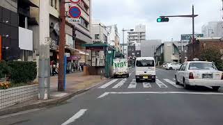 愛媛県松山市古川町から松山市駅~花園町通り~南堀端~ロープウェイ街ドライブ