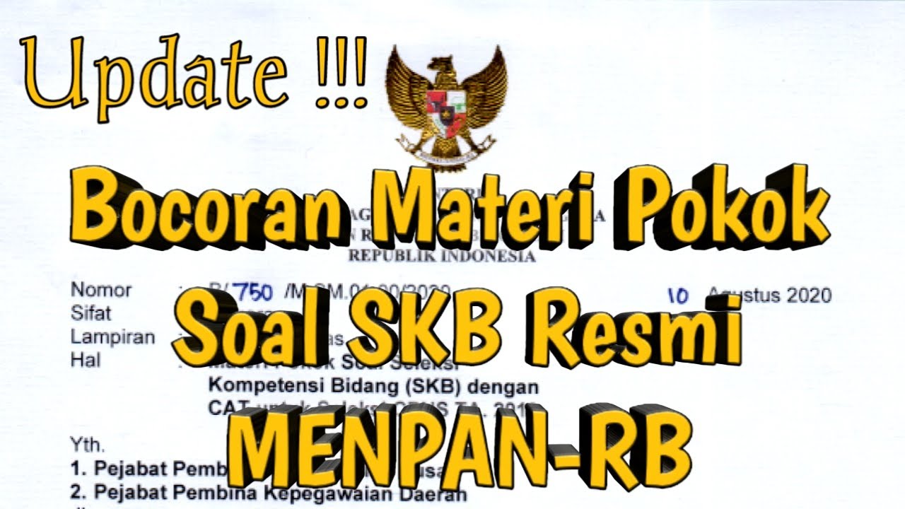 Bocoran Kisi Kisi Materi Pokok SKB CPNS 2019 Resmi MENPANRB | VALID NO ...