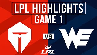 TES vs WE Highlights Game 1 | LPL 2025 Split 1 | Top Esports vs Team WE