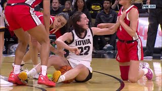 😬 Caitlin Clark HEATED After Jacy Sheldon Reaches Around Her Back/Neck | #6 Iowa vs #2 Ohio State
