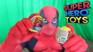 Spider-Man Surprise Eggs + Balloon Pop EPIC Kids Toys & Candy Opening Deadpool - Super Hero Toys