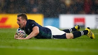 Mark Bennett snatches a late try for Scotland