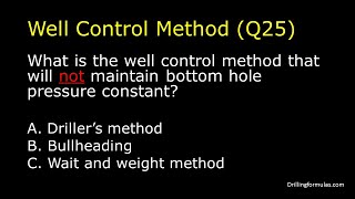 Well Control Method (Q25)