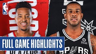 TRAIL BLAZERS at SPURS | FULL GAME HIGHLIGHTS | November 16, 2019