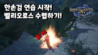 [몬헌 라이즈] 한손검 연습 시작 벨리오로스 수렵하기 [몬스터헌터라이즈][MHRise]