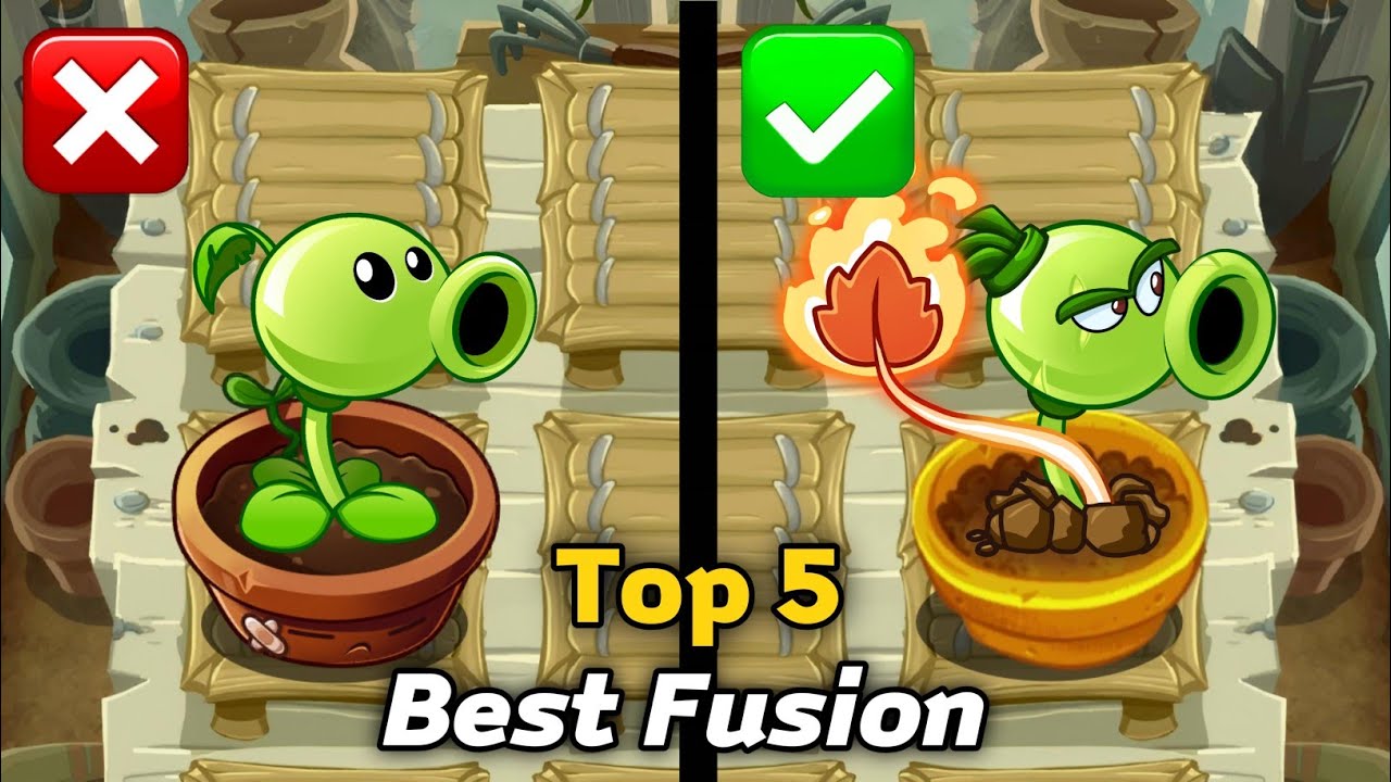 Top 5 Best Fusion Plants In Plants Vs Zombies 2 - YouTube