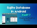 SQLite Crud Operations in android studio||fetching Data in RecyclerView||2021