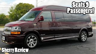 CUSTOM Fade Paint! 2018 Chevrolet 9 Passenger LUXURY Conversion Van | Sherry Review