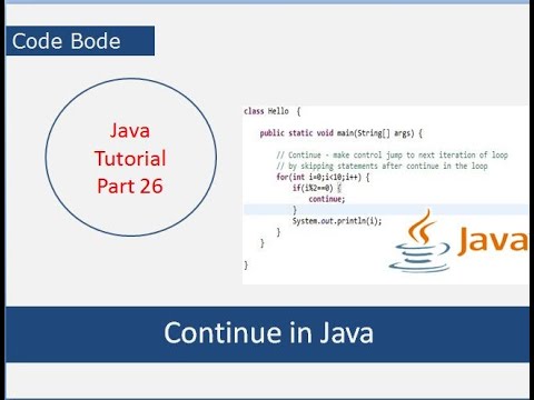 Continue Statements In Java Loops In Java Java Tutorials Code