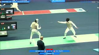 Paris World Cup 2024 SMF - L16 - Enzo Lefort FRA v Maxime Pauty FRA