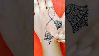 New Jhumka ❤️ Mehndi Design||Finger Mehndi Design #shorts #mehndi #mehandidesign