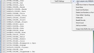 Notepad++ combining & sort