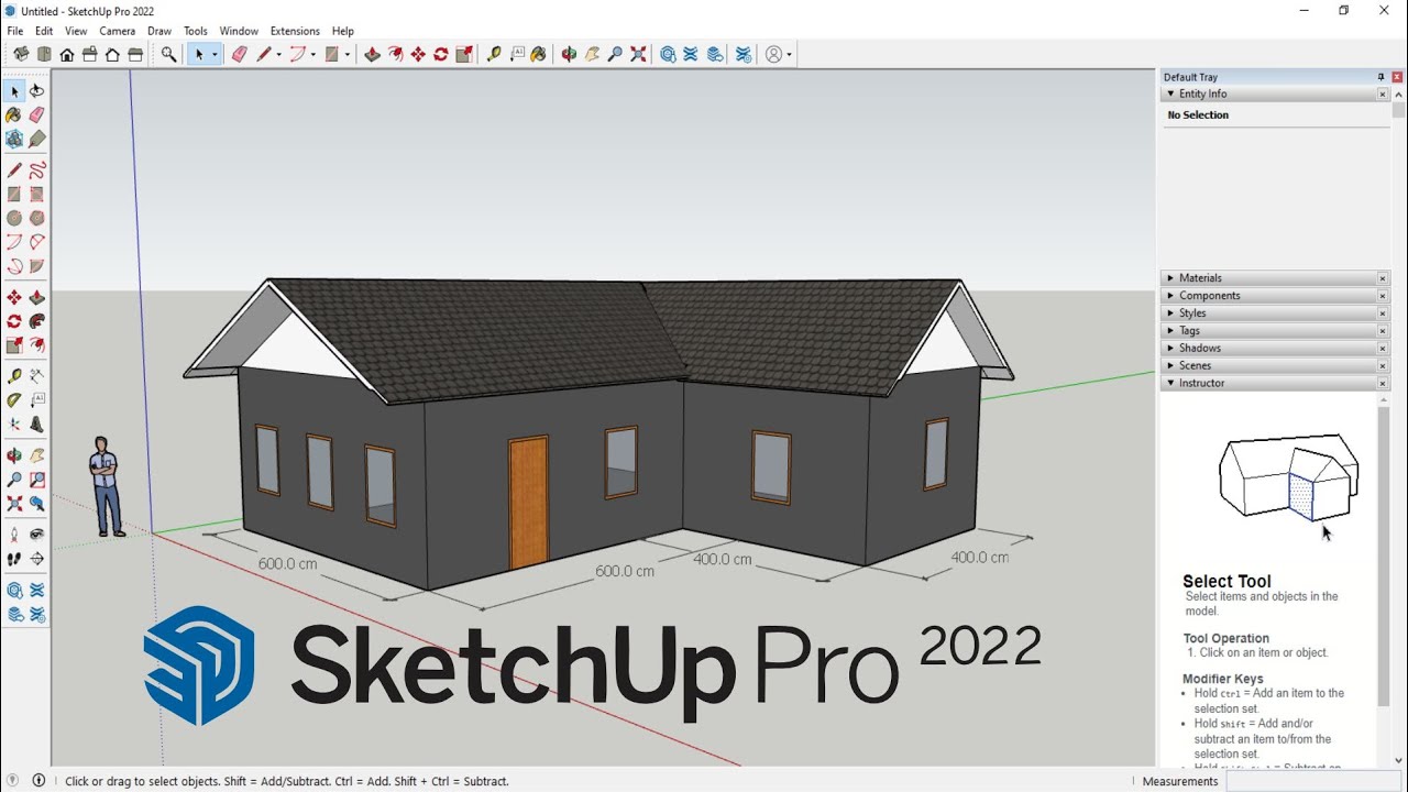 Sketchup Pro 2022 Tutorial For Beginner - Membuat Rumah Untuk Pemula ...