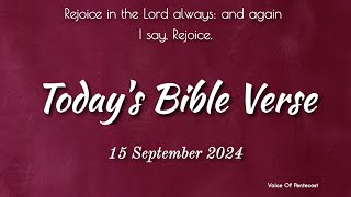 Today's Bible Verse 15.09.2024 ♦️September Month | TPM Hymn | Blessing words for you | VOP Gospel 🕊️