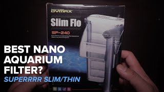 BEST Nano Aquarium HOB Filter Dymax Slim Flo Planted Tank Hang on Back | SF 120 240 500